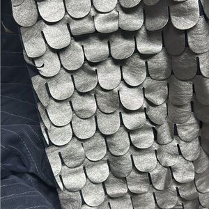 Silver Scalloped Fabric